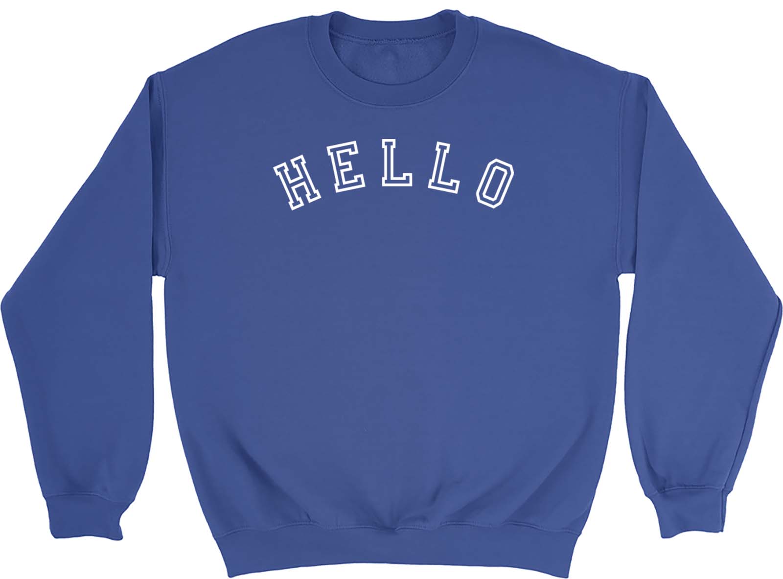 Arched Hello Kids Sweatshirt Greet a Person Say Hi Boys Girls Gift Jumper